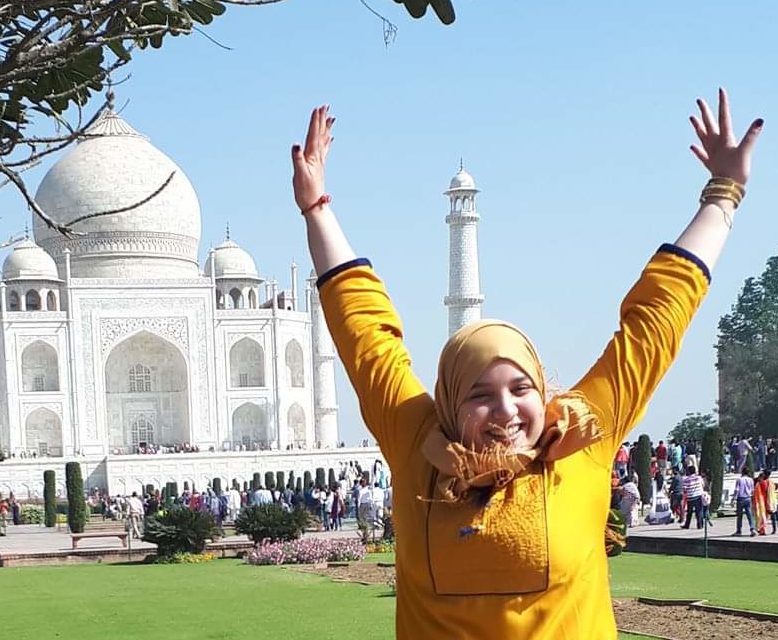 Chaymae Faiz-Germany Volunteer at Taj Mahal
